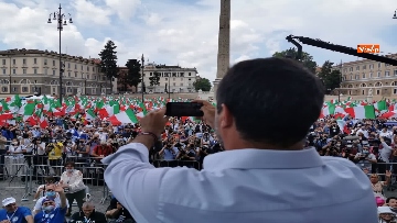 1 - Manifestazione del Centro Destra a Roma, piazza del popolo, le immagini