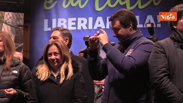 5 - Salvini, Meloni e Berlusconi chiudono la campagna elettorale in Emilia-Romagna a Ravenna, le immagini