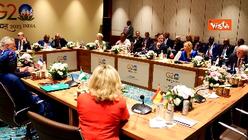 5 - G20 India, l'arrivo di Giorgia Meloni accolta da Modi