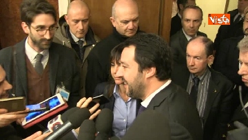 3 - Salvini al Senato per incontrare i neo eletti della Lega