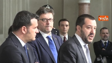 1 - Salvini al Quirinale per le Consultazioni insieme a Giorgetti e Centinaio