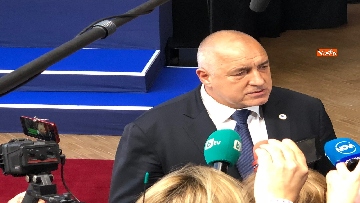 1 - Consiglio Ue, il presidente della Bulgaria Borissov intervistato al suo arrivo al Parlamento di Bruxelles