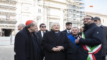 2 - Il Presidente Mattarella visita il Duomo de L'Aquila in ristrutturazione