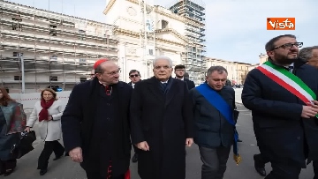 4 - Il Presidente Mattarella visita il Duomo de L'Aquila in ristrutturazione