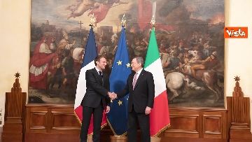 7 - Draghi accoglie il Presidente francese Macron a Palazzo Chigi