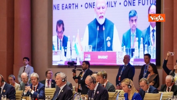 10 - G20 India, Meloni alla sessione di apertura del vertice