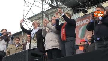 9 - Camusso, Furlan, Barbagallo alla manifestazione del primo maggio a Prato. Presente Martina