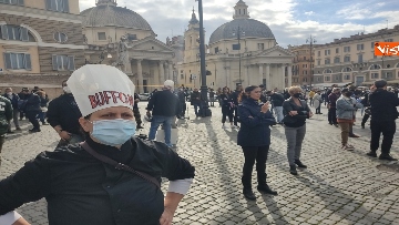 1 - Le immagini della manifestazione del Movimento Impresa Ospitalita a Piazza del Popolo di Roma