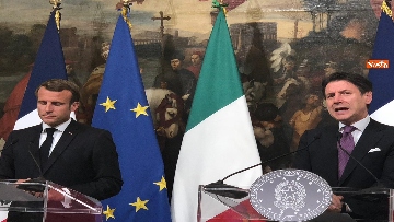 5 - Conte e Macron in conferenza stampa a Palazzo Chigi