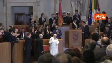 6 - Papa Francesco in Campidoglio, l'intervento in Aula Giulio Cesare