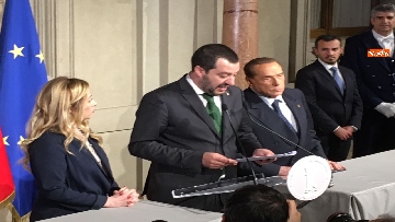 11 - Salvini Berlusconi e Meloni insieme al Quirinale per le consultazioni
