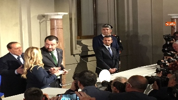 12 - Salvini Berlusconi e Meloni insieme al Quirinale per le consultazioni