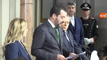 8 - Salvini Berlusconi e Meloni insieme al Quirinale per le consultazioni