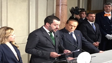 16 - Salvini Berlusconi e Meloni insieme al Quirinale per le consultazioni
