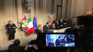 13 - Salvini Berlusconi e Meloni insieme al Quirinale per le consultazioni