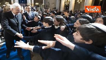 19 - Mattarella in visita alla Comunità Ebraica di Roma al Tempio Maggiore