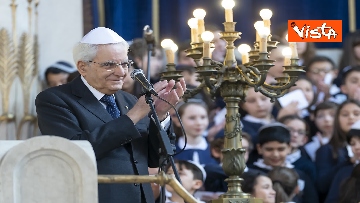 15 - Mattarella in visita alla Comunità Ebraica di Roma al Tempio Maggiore