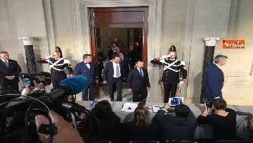 12 - Salvini, Berlusconi e Meloni dopo consultazioni con Mattarella