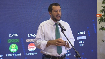 6 - Salvini commenta in conferenza stampa al Viminale i risultati delle europee