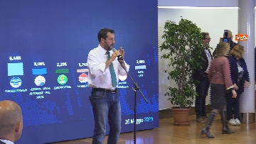 4 - Salvini commenta in conferenza stampa al Viminale i risultati delle europee
