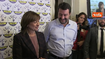 3 - 27-10-19 Salvini e Tesei in conferenza dopo i primi exit poll delle Regionali in Umbria 