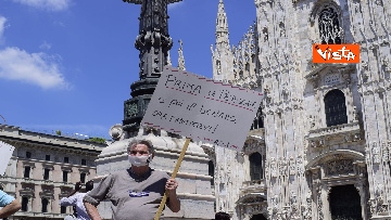 3 - Flash Mob Duomo, la manifestazione: “Salviamo la Lombardia” vista dall’alto