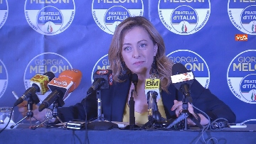 5 - Europee, Giorgia Meloni in conferenza stampa per commentare il risultato di Fdi