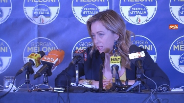 2 - Europee, Giorgia Meloni in conferenza stampa per commentare il risultato di Fdi
