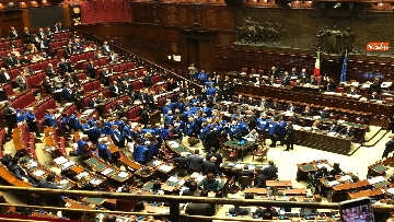 7 - Bagarre in aula alla Camera, Forza Italia protesta con i gilet blu