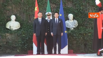 3 - Italia-Cina, Conte accoglie Xi Jinping a Villa Madama