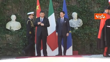 2 - Italia-Cina, Conte accoglie Xi Jinping a Villa Madama