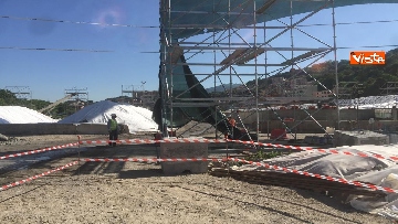 6 - Ponte Morandi, le immagini di Pila 10 e pila 11 a poche ore dall'esplosione per la demolizione