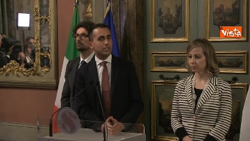 6 - Di Maio, Toninelli e Giulia Grillo al termine delle Consultazioni al Senato
