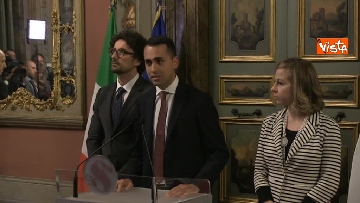 3 - Di Maio, Toninelli e Giulia Grillo al termine delle Consultazioni al Senato