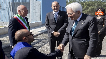 1 - Il Presidente Mattarella visita l'Istituto omnicomprensivo 'Romolo Capranica' di Amatrice