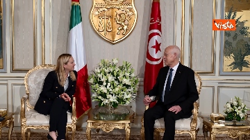 18 - Meloni a Tunisi, incontro con la premier Najla  Bouden e con il Presidente Kais Saied