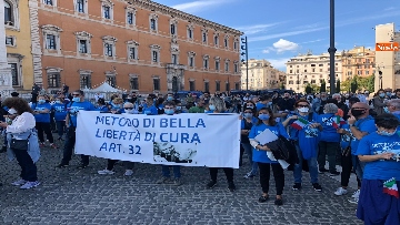 7 - Sovranisti e negazionisti Covid in piazza a Roma, le foto