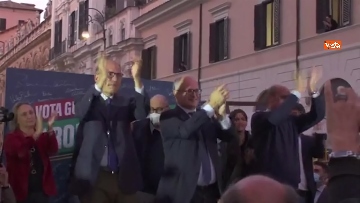 8 - Gualtieri, Letta e Zingaretti alla festa per la vittoria delle amministrative di Roma. Le foto 