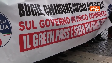 2 - Flash mob di FdI con Giorgia Meloni a Montecitorio contro il green pass. Le foto