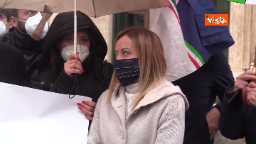 9 - Flash mob di FdI con Giorgia Meloni a Montecitorio contro il green pass. Le foto