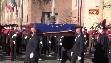 12 - Da Draghi a von der Leyen per l'ultimo saluto a David Sassoli, le foto del funerale a Roma