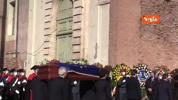 9 - Da Draghi a von der Leyen per l'ultimo saluto a David Sassoli, le foto del funerale a Roma