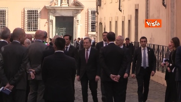 4 - Anniversario uccisione Moro, Draghi e Mattarella alla cerimonia in Via Caetani a Roma. Le foto