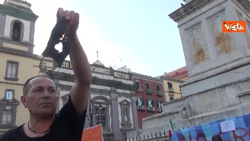 9 - Manifestazione No green pass a Napoli, le immagini