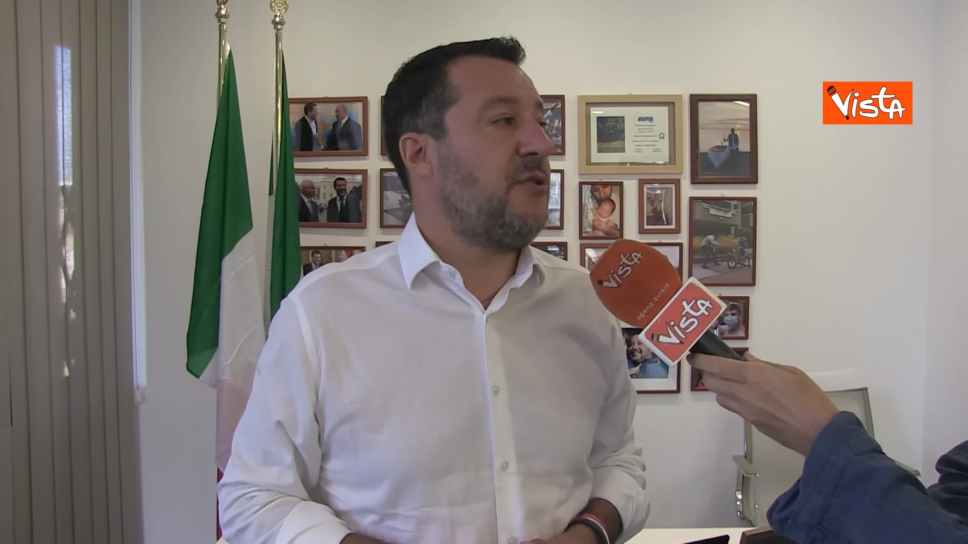 L'intervista al Segretario della Lega Matteo Salvini del direttore di Vista Jakhnagiev, le immagini