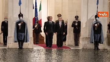 9 - Draghi accoglie il Presidente francese Macron a Palazzo Chigi
