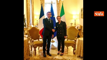 2 - L'incontro a Palazzo Chigi tra Meloni e Macron, le immagini