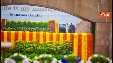 2 - G20 in India, i leader al Memorial Raj Ghat Mahatma Ghandi