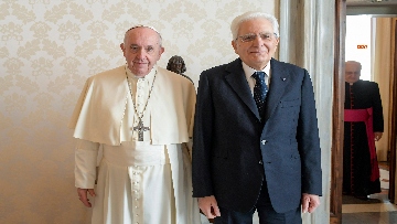 7 - Mattarella in Vaticano per visita di congedo al Papa, ecco le foto