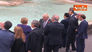 4 - I leader dei Paesi del G20 visitano la Fontana di Trevi. Le foto 